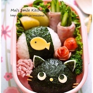 キャラ弁＊黒猫ちゃんおにぎり